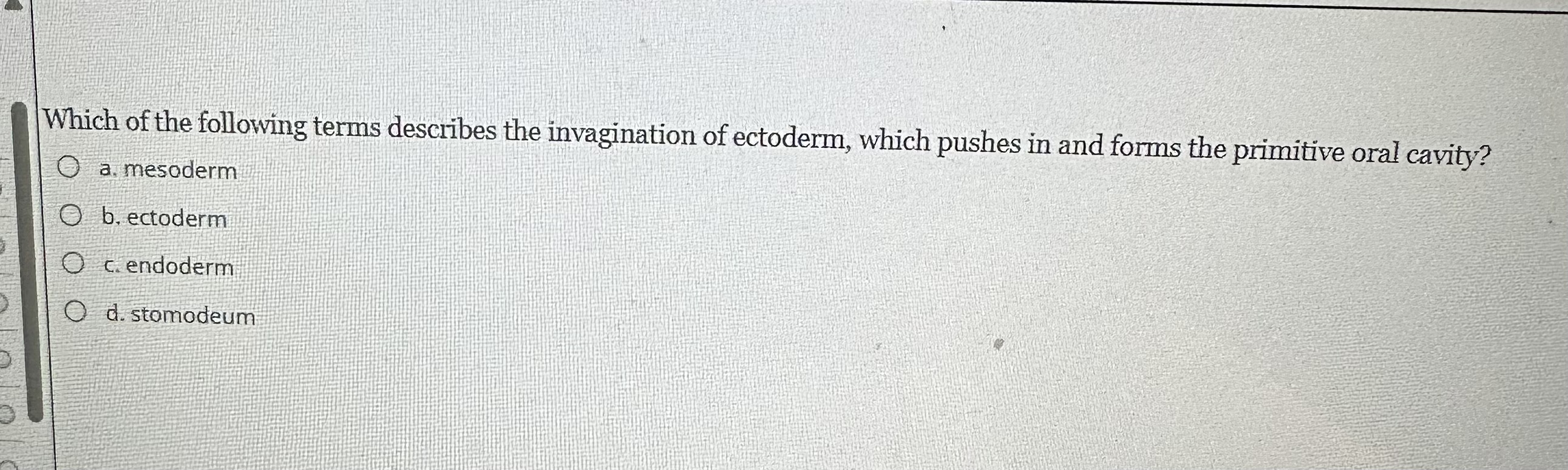 Solved Which of the following terms describes the | Chegg.com