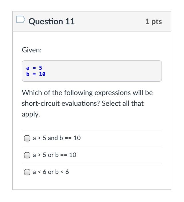 Solved Question 1 1 pts Which of the following are | Chegg.com