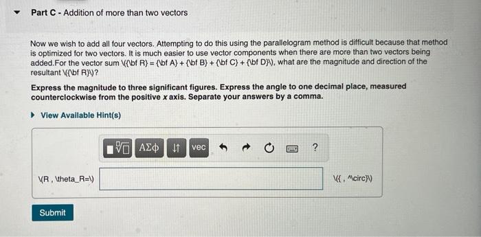 Solved Learning Goal: To Use Geometric And Component | Chegg.com