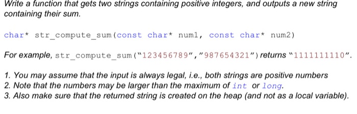 Solved Write a function that gets two strings containing | Chegg.com