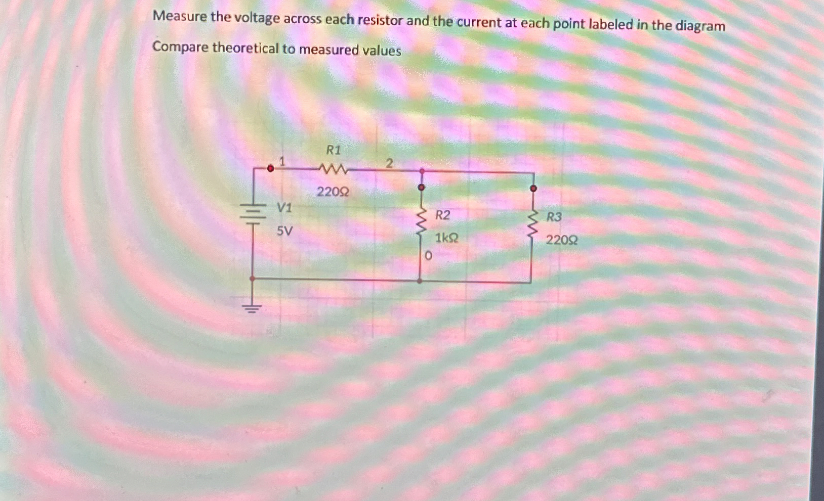 Solved Measure the voltage across each resistor and the | Chegg.com