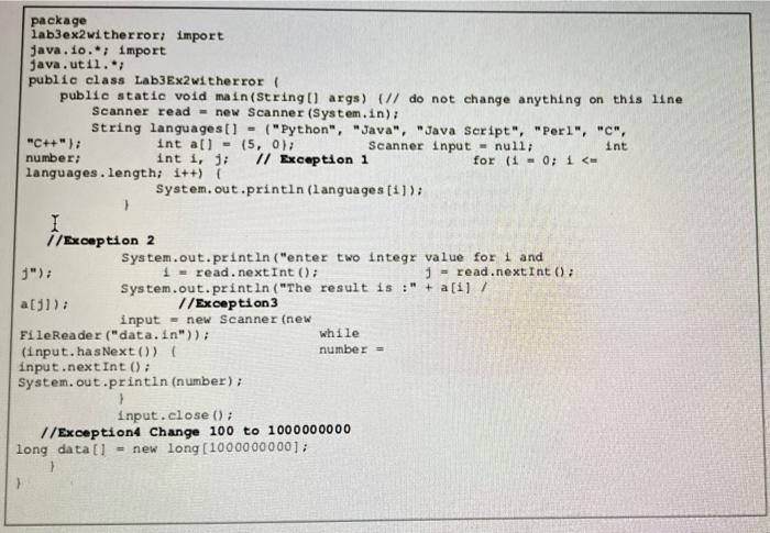Solved package lab3ex2 witherror; import java.io.*; import | Chegg.com