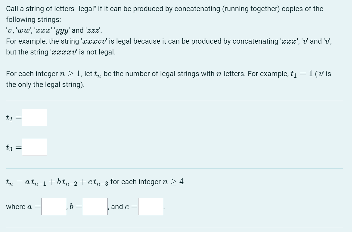 Solved Call a string of letters 