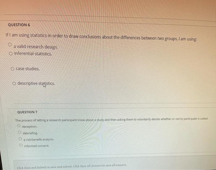 Solved QUESTION 6 If I am using statistics in order to draw | Chegg.com