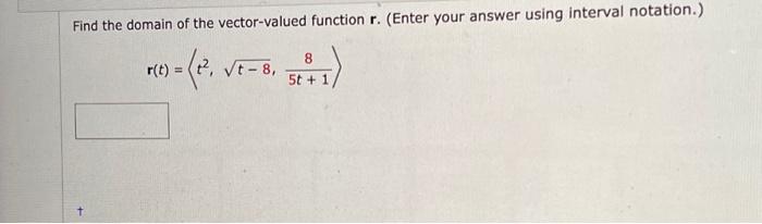 Solved Find the domain of the vector-valued function r. | Chegg.com