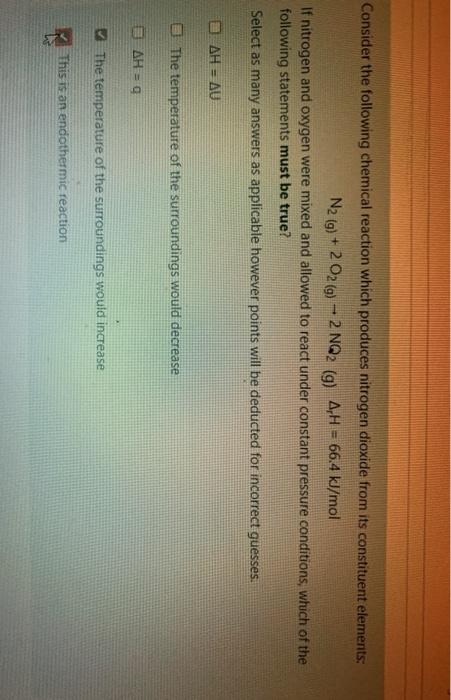 Solved Consider the following chemical reaction which | Chegg.com