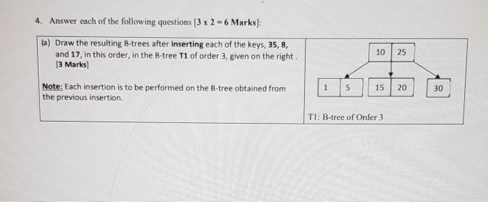 Solved 4. Answer each of the following questions [3 x 2 - 6 | Chegg.com