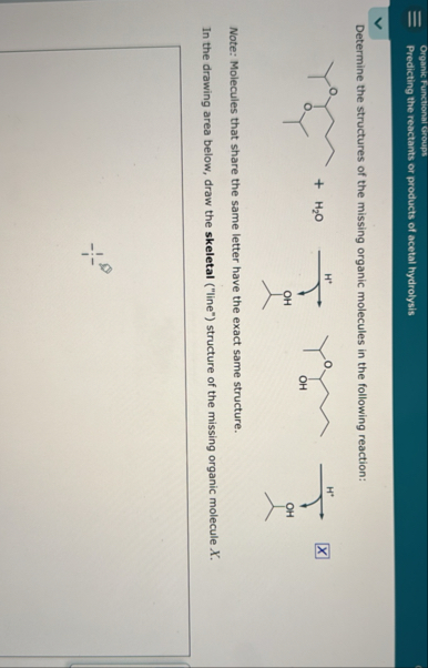 Organic Functionar GroupsPredicting the reactants or | Chegg.com