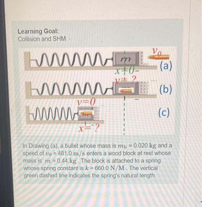 Solved Learning Goal: In Drawing (a), a bullet whose mass is | Chegg.com