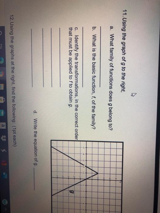 Solved N 11 Using The Graph Of G To The Right A What F Chegg Com