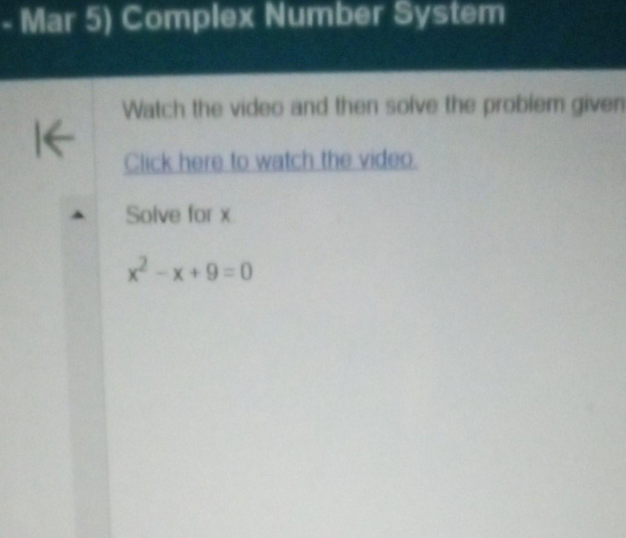 Solved Watch the video and then solve the problem given | Chegg.com