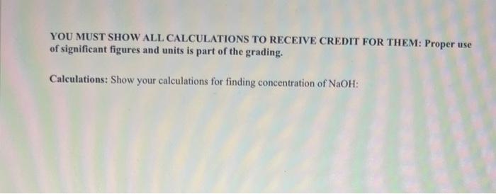Solved YOU MUST SHOW ALL CALCULATIONS TO RECEIVE CREDIT FOR | Chegg.com