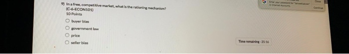 Solved In A Free Competitive Market What Is The Rationin Chegg Com