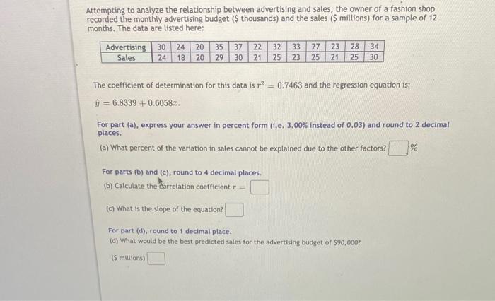 Solved Attempting to analyze the relationship between | Chegg.com