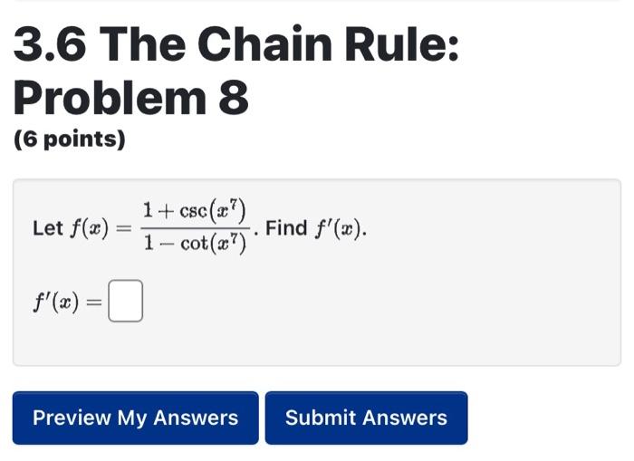 Solved 3.6 The Chain Rule: Problem 8 (6 points) Let | Chegg.com
