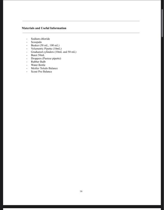 Solved this is a chemistry lab. please read the lab papers | Chegg.com