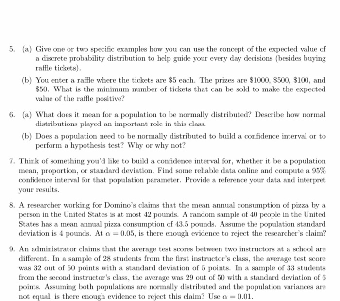 5. (a) Give one or two specific examples how you can | Chegg.com