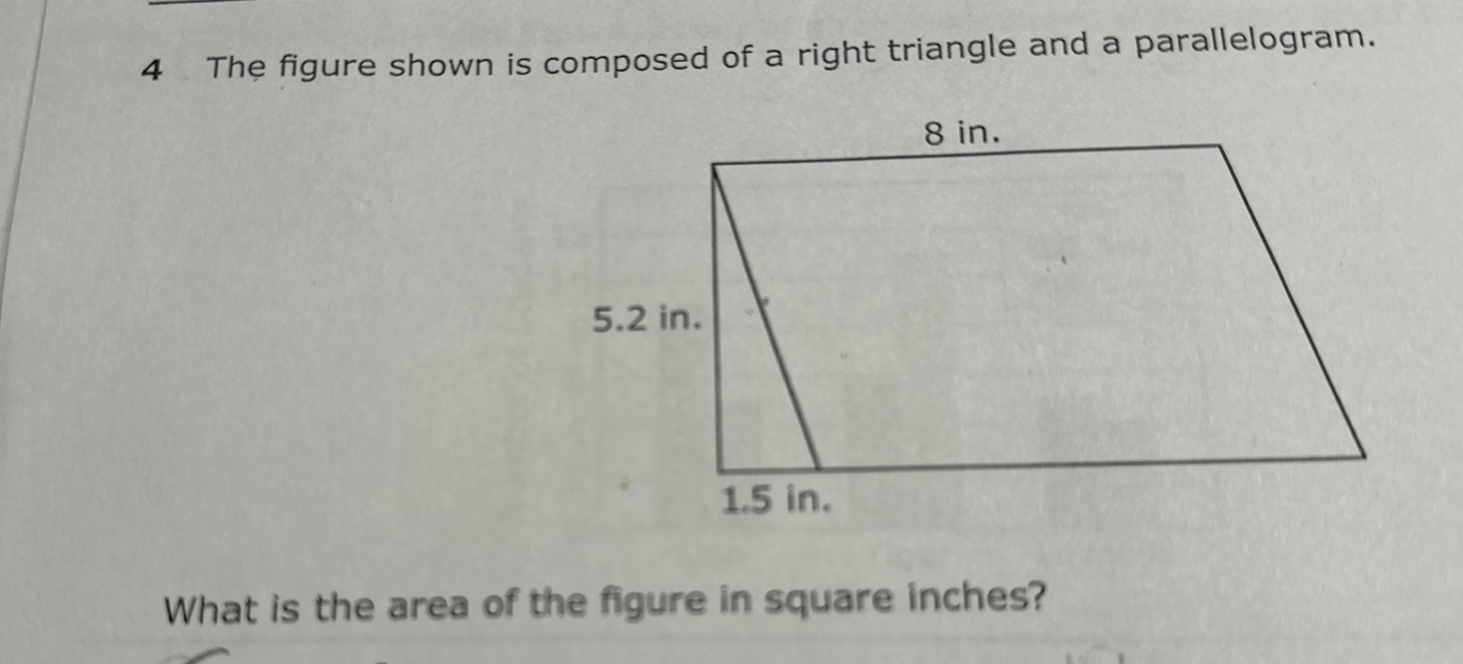 4 ﻿The figure shown is composed of a right triangle | Chegg.com