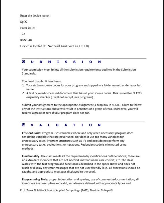 Assignment 3: Indoor Location Systems "Fingerprinting | Chegg.com