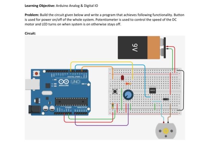 Solved Learning Objective: Arduino Analog \& Digital IO | Chegg.com