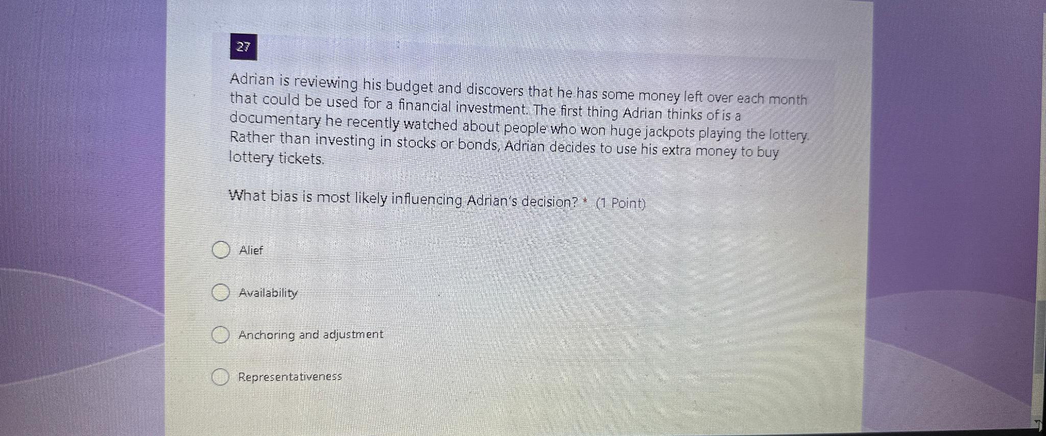 Solved 27Adrian Is Reviewing His Budget And Discovers That Chegg Com   Image