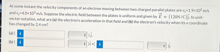 Solved At some instant the velocity components of an | Chegg.com