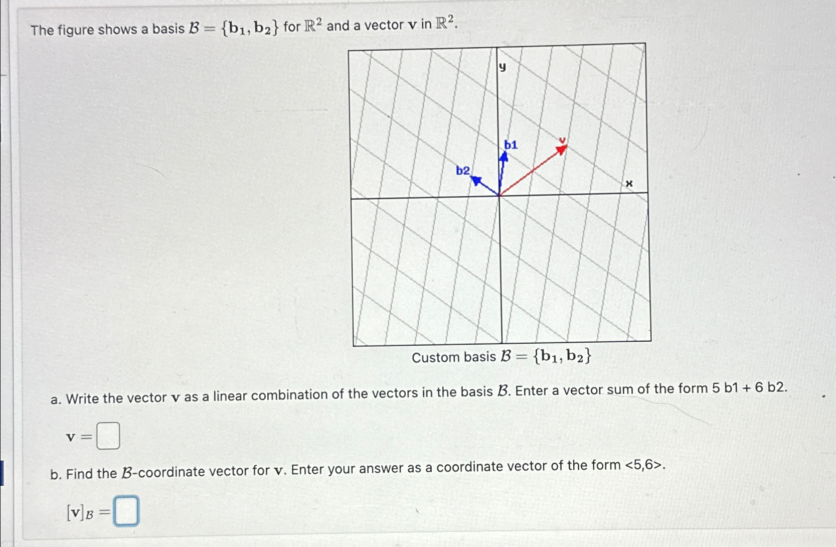 Solved The Figure Shows A Basis B={b1,b2} ﻿for R2 ﻿and A | Chegg.com