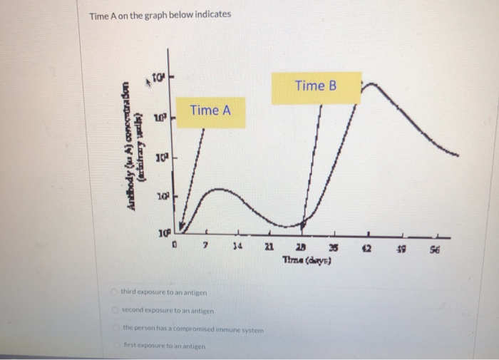 Solved Time A on the graph below indicates to Time B Time A | Chegg.com