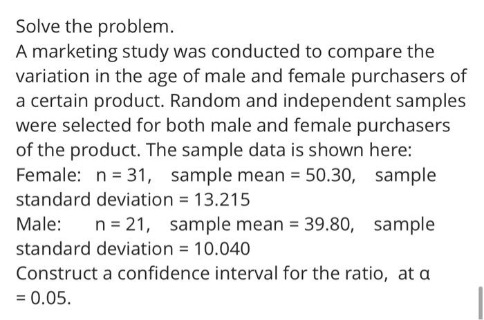 Solved Solve the problem. A marketing study was conducted to | Chegg.com