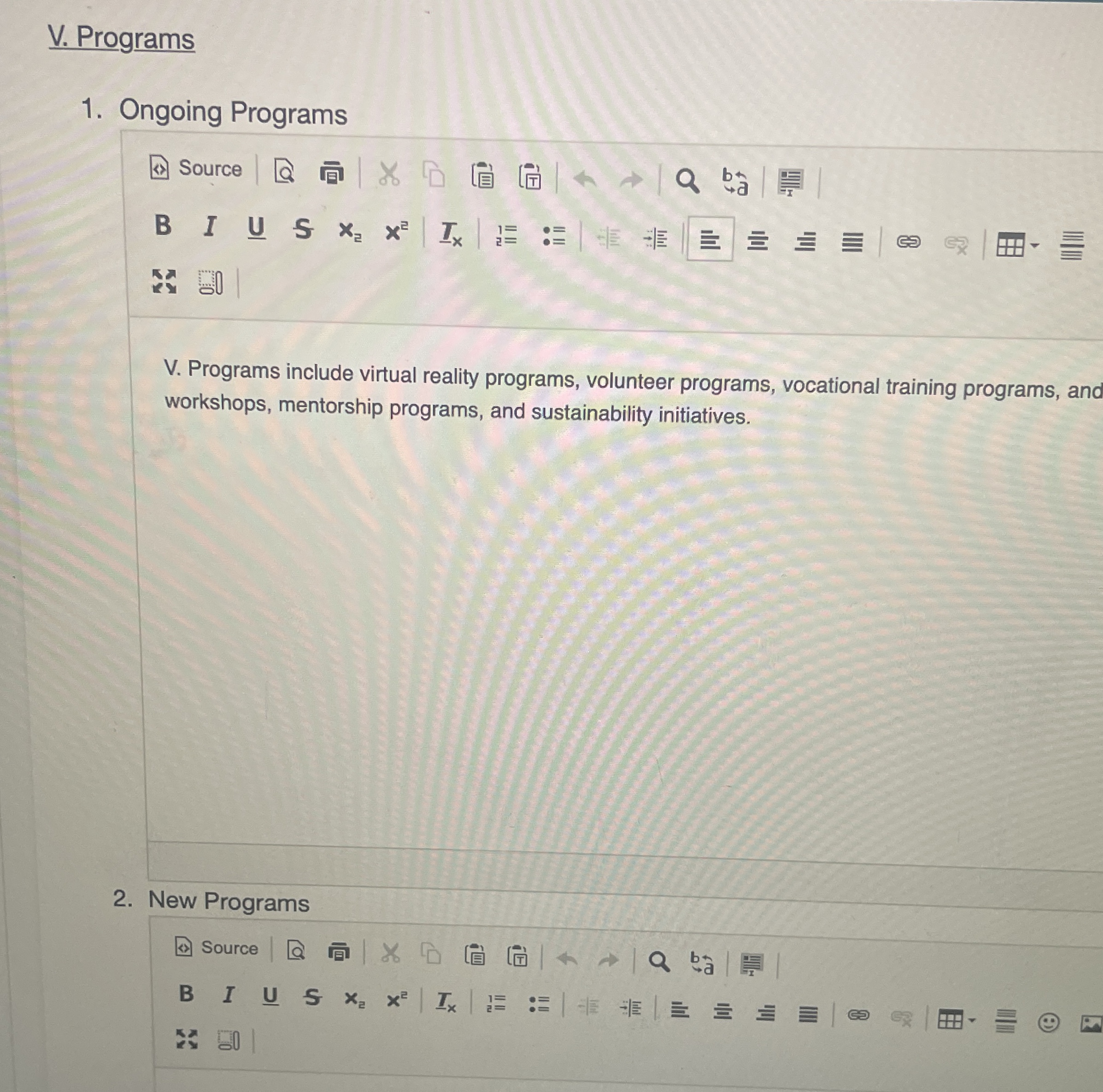 Solved V. ﻿ProgramsOngoing ProgramsSourceQ 百%โb+aa+aB | Chegg.com