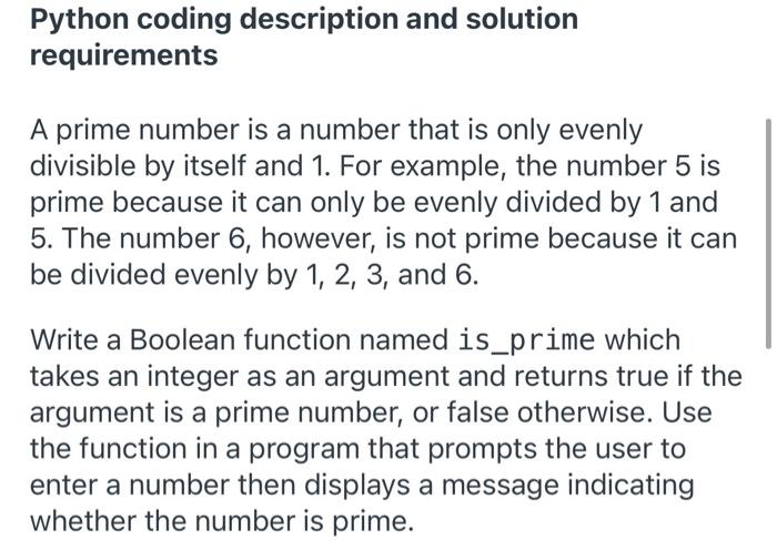 Solved Python coding description and solution requirements A | Chegg.com