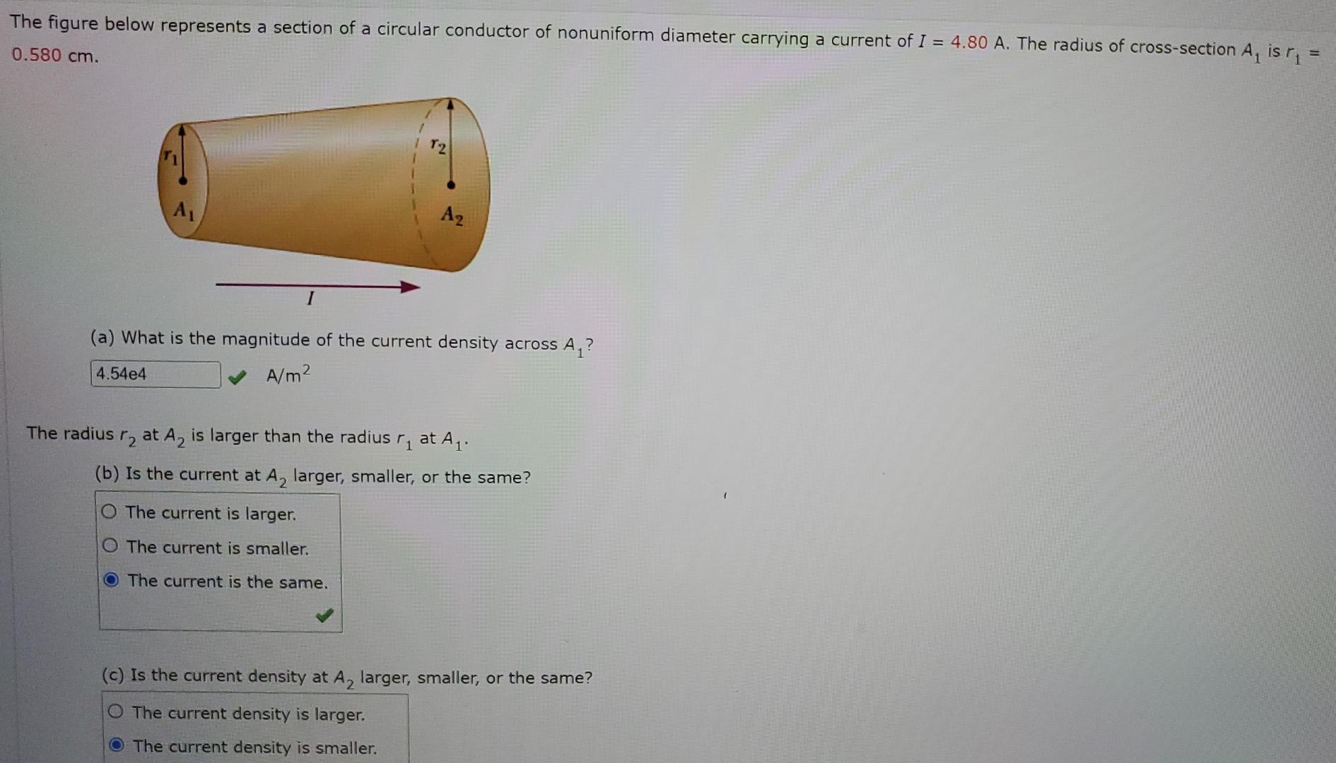 Solved The figure below represents a section of a circular | Chegg.com