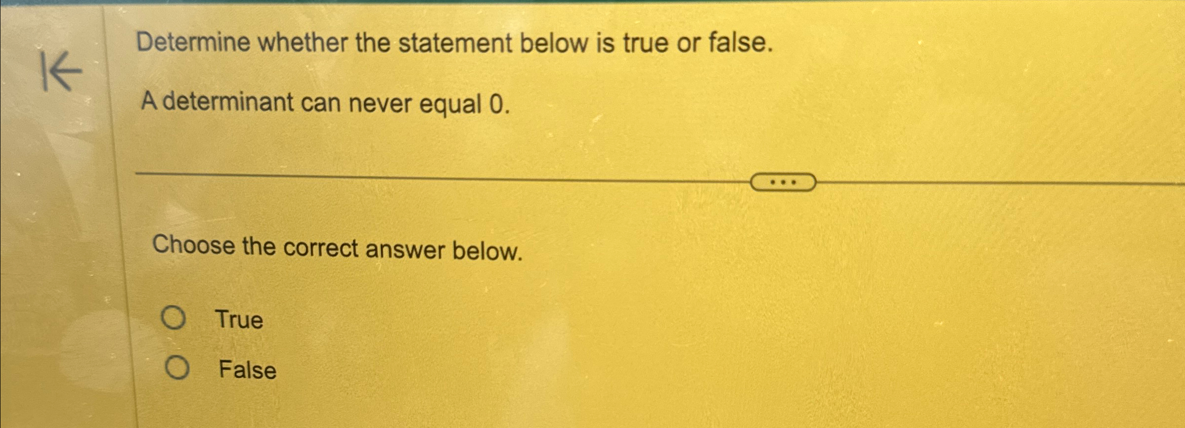 Solved Determine whether the statement below is true or | Chegg.com