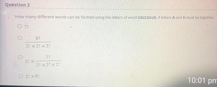 Solved How many different words can be formed using the | Chegg.com