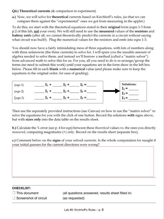 Solved B.) Using Your Measured Values, Calculate The Actual | Chegg.com