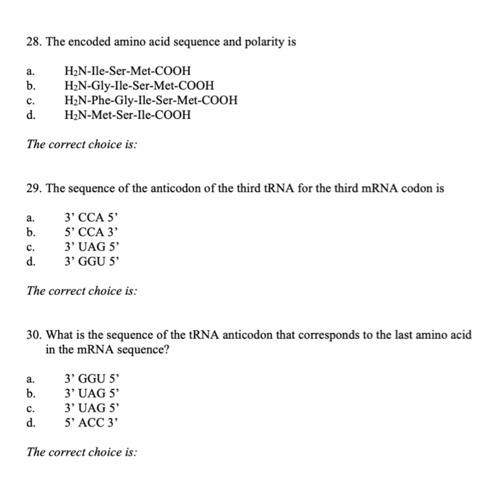 Solved Fill In The Table, Reading All Sequences Right To 