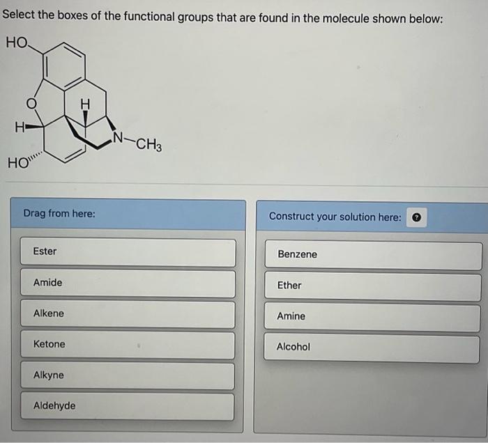 Solved Select the boxes of the functional groups that are | Chegg.com
