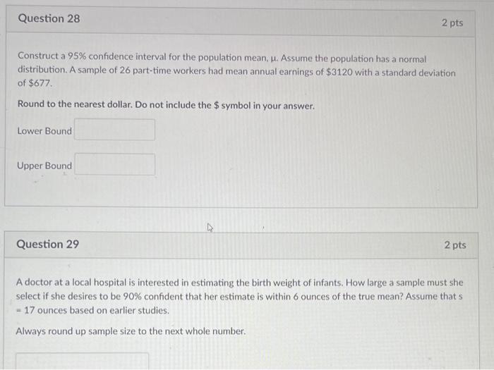 Solved Construct A 95% Confidence Interval For The | Chegg.com