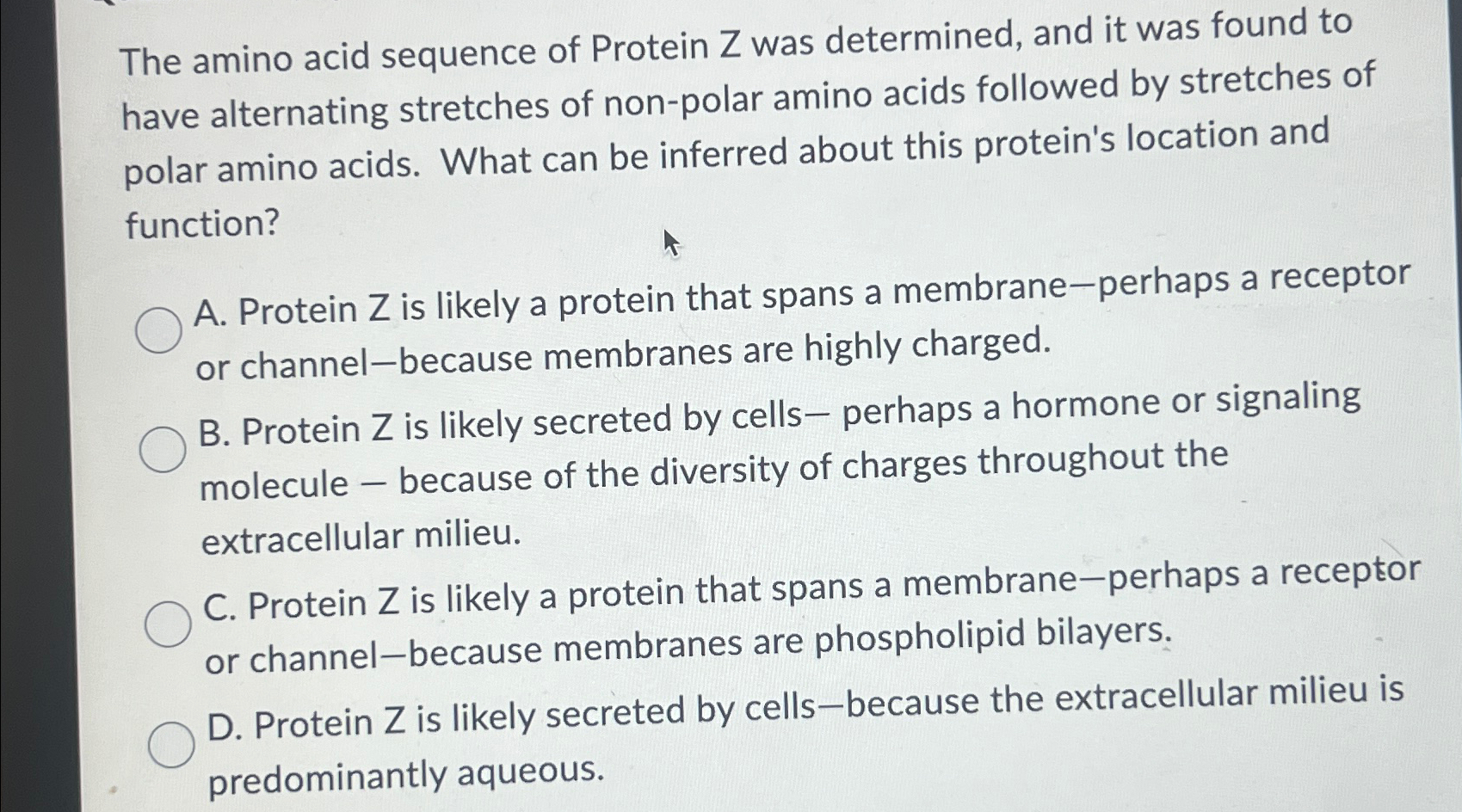 Amino acid sequences of the parental Z wt with randomized