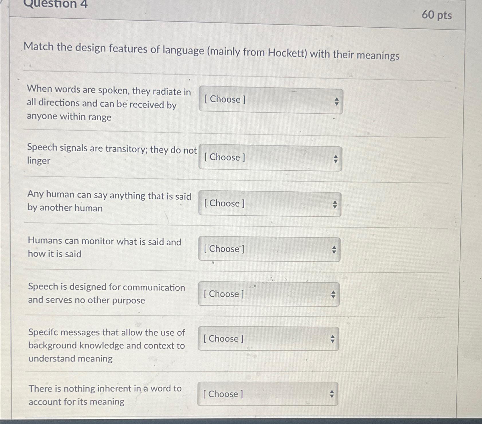 solved-60-ptsmatch-the-design-features-of-language-mainly-chegg