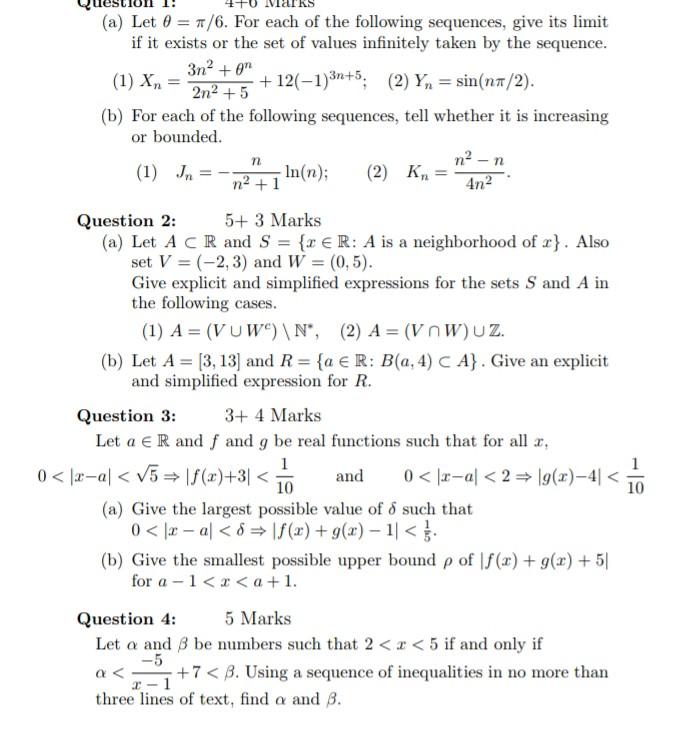 Solved (a) Let θ=π/6. For each of the following sequences, | Chegg.com