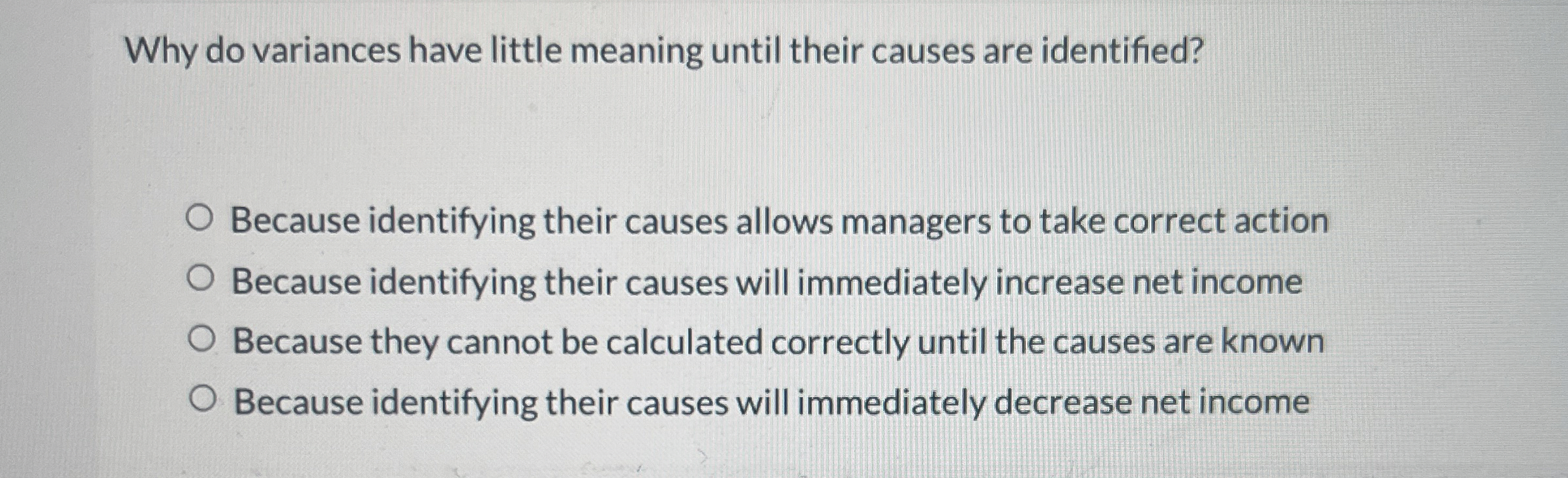 Solved Why do variances have little meaning until their