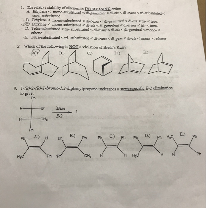 solved-1-the-relative-stability-of-alkenes-in-increasing-chegg