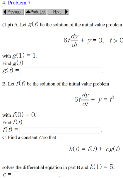 Solved 4 Let G T Be The Solution Of The Initial Value P Chegg Com