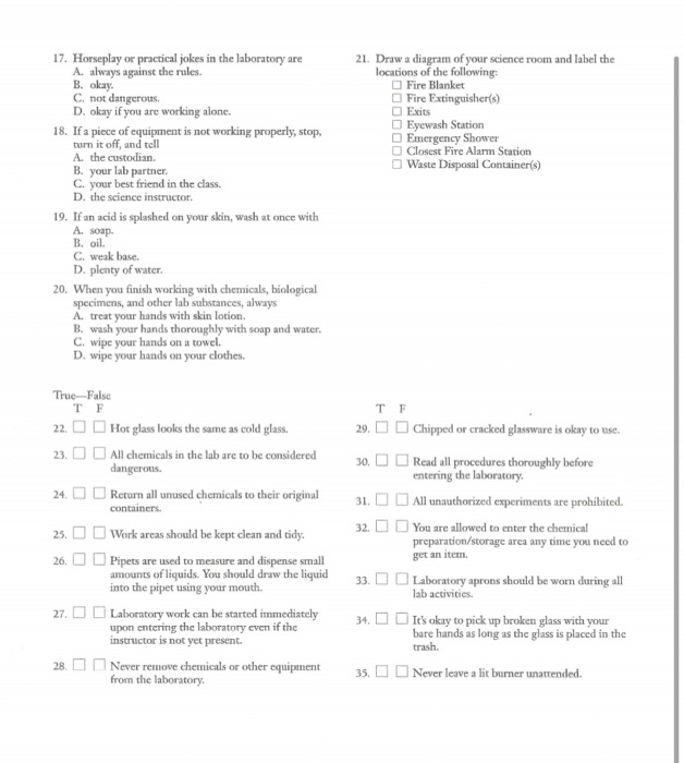 Solved 1. Flammable materials, like alcohol, should never be 