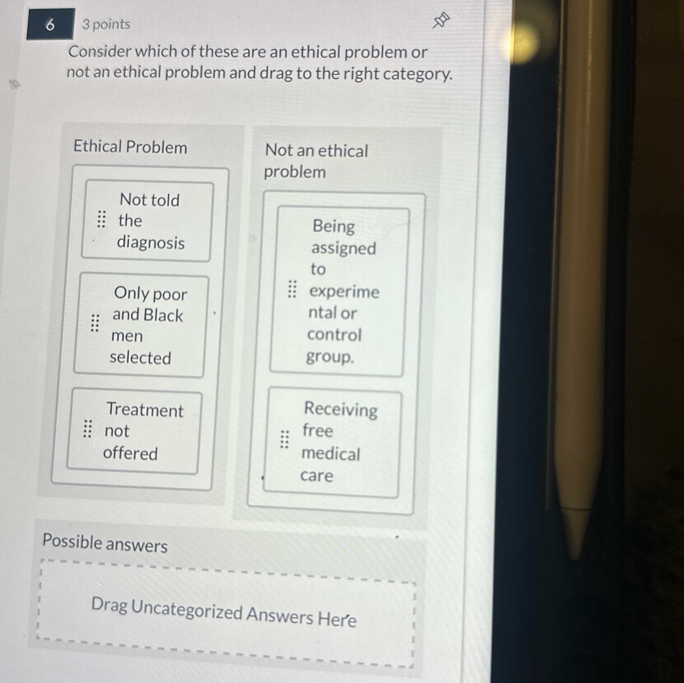 Solved 63 ﻿pointsConsider which of these are an ethical | Chegg.com