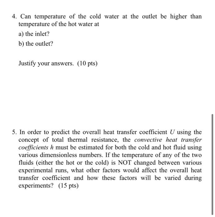 Solved HEAT EXCHANGERS 1. OVERVIEW And Outlet Temperature Of | Chegg.com