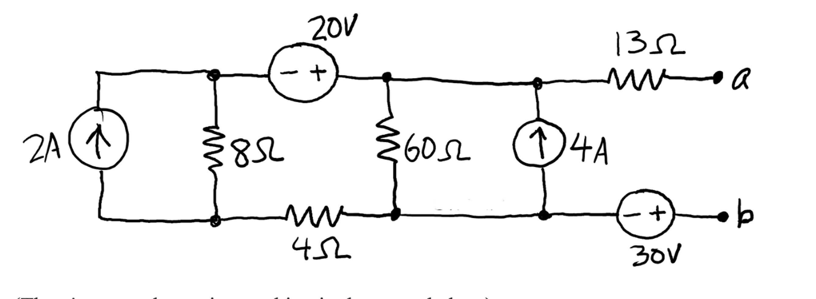 Solved Considering terminals a and b, ﻿use a series of | Chegg.com