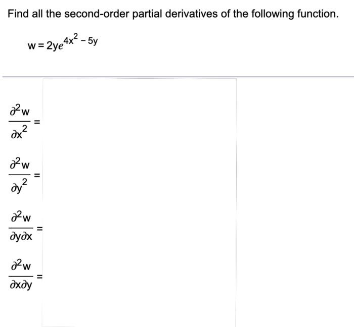 Solved Find all the second-order partial derivatives of the | Chegg.com