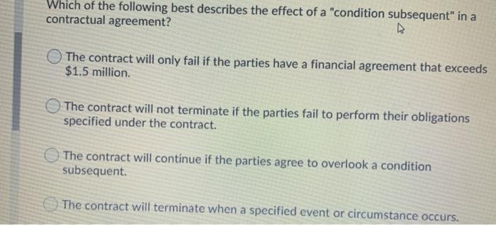 Solved Which of the following best describes the effect of a | Chegg.com
